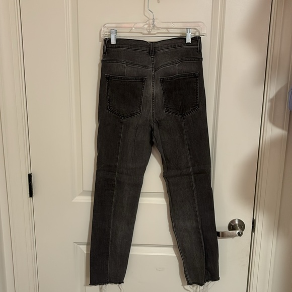 Grey Two Tone Skinny Jeans - Picture 8 of 9
